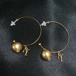 コットンパールイニシャルピアス