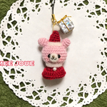 【クリスマス】うさぎベリーのサンタストラップ