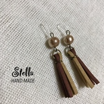 タッセル☆コットンパール☆ピアス