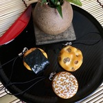 樹脂粘土のおせんべいストラップセット