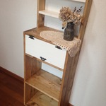display　shelf　cabinet　ｈ120　BW　《受注制作》　上段飾り棚付きキャビネット