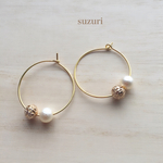 再販2❤️ラウンドフープボールピアス