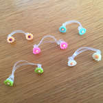 カラフルなお花のシリコンゴム 大 5本セット☆ベビー&キッズ用