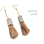 tassel × dot pierce（beige）