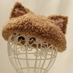 もこもこ♡猫耳ニット帽  カフェオレ