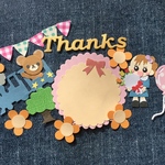 クラフトパンチ・園児女の子・thank you・アルバム・ダイカット
