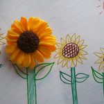 太陽のめぐみ☀ひまわりブローチ