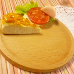 *限定*フレッシュサラダとチーズケーキのアクセサリープレート*丸型プレート*