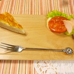 *限定*フレッシュサラダとチーズケーキのアクセサリープレート*長方形プレート*