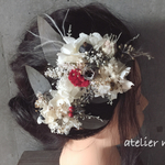《オーダー》// あやほ様 ボタニカルヘアアクセサリー成人式髪飾り//ドライフラワープリザーブドフラワー