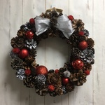 クリスマスリースレッドシルバー