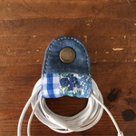  コードホルダー『リバティ マーガレットアーニー×ギンガムチェック+ダンガリー』