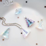 Crystal TREE Swarovski Pendant Aurora クリスタルスノーツリー ペンダント 木