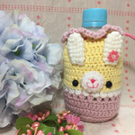 ダスティパステルうさぎちゃんのペットボトルケース280ml用☆