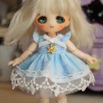 オビツ11冬柄ワンピC青３点セット