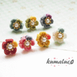 つまみ細工ミニ花ピアス＆イヤリング part2