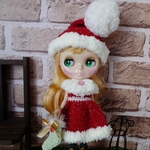 よしえ屋92[ツイードサンタクロース4点セット]ブライス アウトフィット Blythe