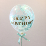   HAPPY  BIRTHDAY コンフェッティバルーンキット♡《ミント×ホワイト》