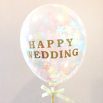 HAPPY  WEDDING  コンフェッティバルーンキット♡《パステルフラワー》