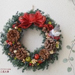 サンタさんと星のクリスマスリース26