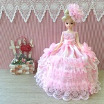 リカちゃん お姫様ドレス 一点物☆ ピンク