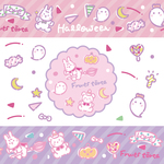 Fruits torta ♡Fancy Halloween 80sうさくまたんマスキングテープ 15mm♡PUPLE