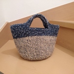 2＊毛糸 × 麻 ハンドメイドバッグ