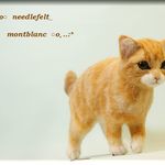 羊毛フェルト　猫　お散歩 茶トラ猫　ネコ