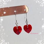 SWAROVSKI💖ハートピアス／イヤリング シャム