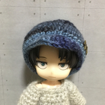 キャップニット帽子/ドール/オビツ11/ねんどろいど/頭囲15センチ