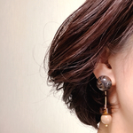 小振べっ甲ディスク・ダークブラウンMBピアスNO29