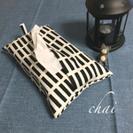 再入荷!!!人気No.1▷▶︎▷シンプルな格子柄の北欧風ティッシュボックスカバー◇