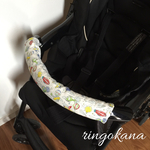 ベビーカー フロントバーカバー ＊ 空ののりもの × ブラックストライプ ＊