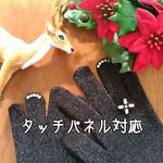 スマホ　タッチパネル対応　ヒートテック手袋×お花ビジュー♪