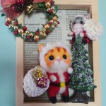 ＊kake0223 様　オーダー商品　X'mas　2匹のねこちゃん立体写真立て＊