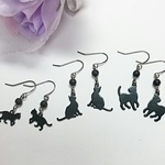 黒猫チャームのピアス