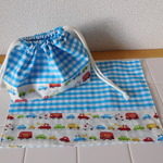 子どもランチセット　ブルー（はたらくくるま）
