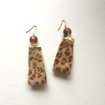 【NEW】leopard ribbon beads pierce