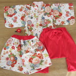 yunarinn様オーダー品　80ｃｍ　着物＆袴もどき＆スカート、髪飾り