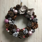 クリスマスリースピンクスター