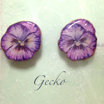 okrms様オーダー品☆パンジーのイヤリング