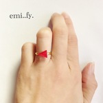 red triangle ring