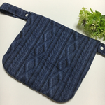 【完成品】秋冬使用♡リアルニット柄ネイビー♡抱っこ紐スタイ
