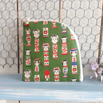 ☆再販☆ ポーチの中にポーチ＊こけしさんたち みどり＊