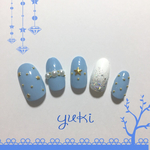 ネイルチップ  水色