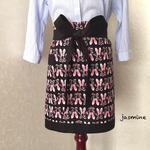 カフェエプロン🎀トゥシューズ柄かわいい