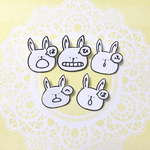 うさぎさんブローチ「はひふへほ」＊送料無料＊