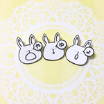 うさぎさんブローチ「やゆよ」＊送料無料＊