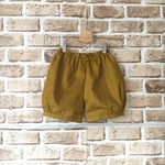   ギャザーかぼちゃパンツ＊マスタード