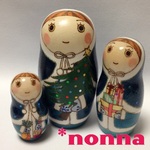 3個組マトリョーシカ「クリスマスの準備」